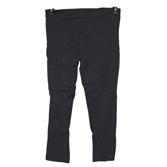 Calvin Klein S Black Pull On Ponte Ankle Pants Trouser CK Logo Minimalist Office - Picture 3 of 4